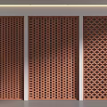 Wooden Partition Panels With Various Perforated Patterns For Interior Design