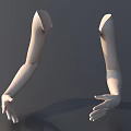 White Mannequin Arms for Display in Retail or Fashion Settings