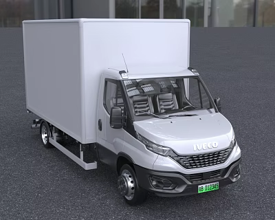 Modern truck freight car Lala small and medium-sized truck transport vehicle 3d model