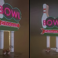 Vintage Neon Decorative Lights For Bowl Cricket Sign With Poles And Illuminated Design