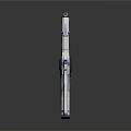 Futuristic Sci Fi Weapon With White Blue And Black Mechanical Design And 3D Rendering Details