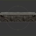 Ornate Metal Clothing Storage Box With Intricate Carvings And Decorative Feet