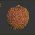 Fresh Plump Ripe Lychee Fruit With Red And Orange Rough Textured Skin