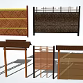 Various Wooden and Woven Fence Designs for Outdoor Decorative Applications