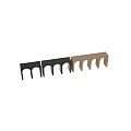 Modern Black Console Table With Arch Design And Wooden Panels