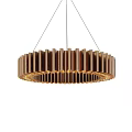 Modern Metallic Ribbed Ring Design Chandelier For Elegant Interior Lighting 3d model