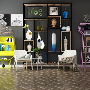 Modern Bookshelf 3d model