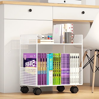 Storage Rack Bookshelf Book Desk 3d model