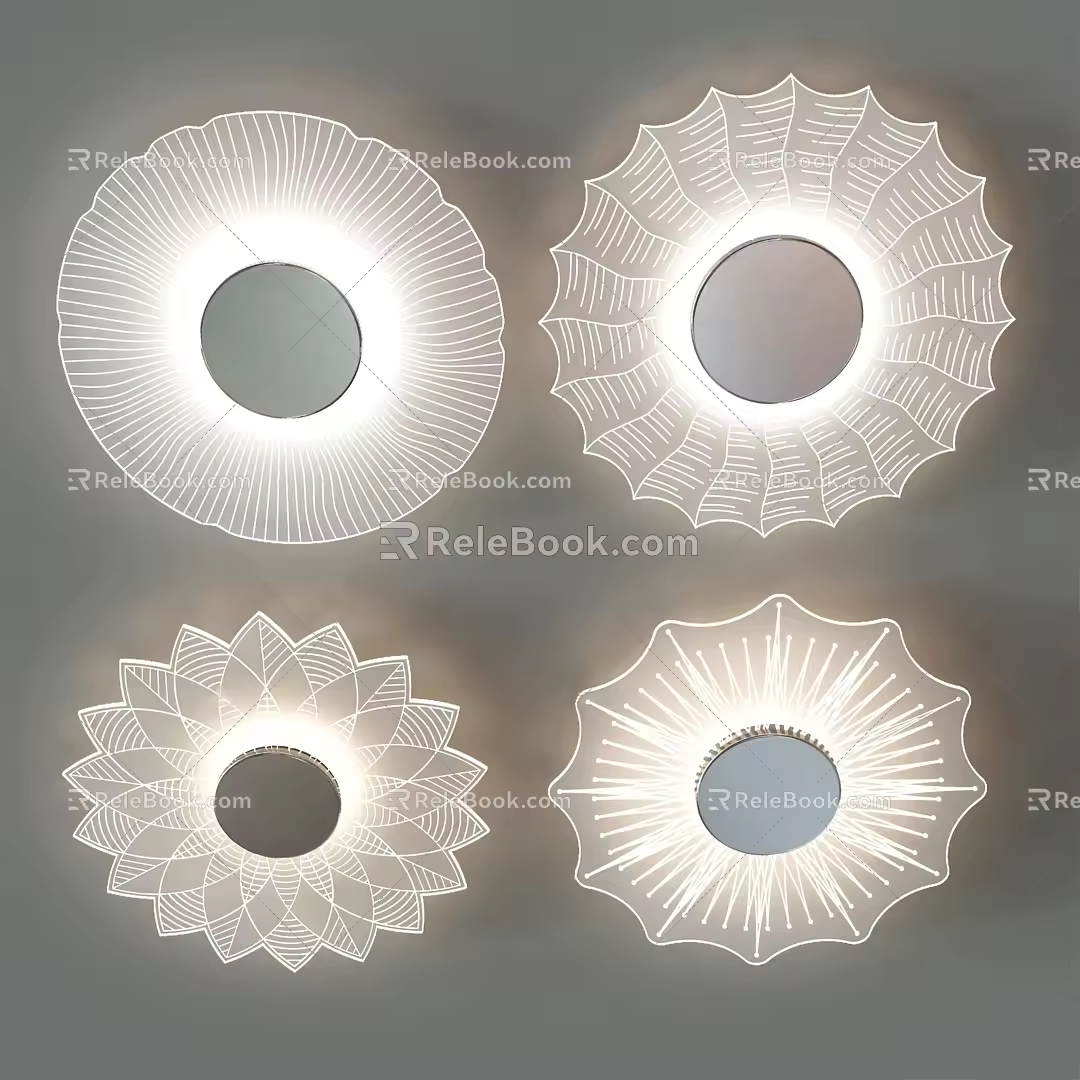 Modern ceiling lamp flower ceiling lamp 3d model