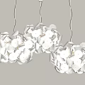 Elegant White Petal Shaped Pendant Lights with Modern Design Hanging in Gray Background