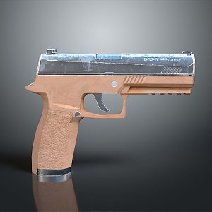 pistol semi-automatic pistol automatic pistol modern weapon hot weapon hot weapon gun military 3d model