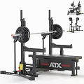 Premium Sports Training Equipment With Barbell Squat Rack And ATX Bench
