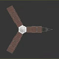 Advanced Satellite Equipment Featuring Extended Solar Panels And Main Structure Components 3d model
