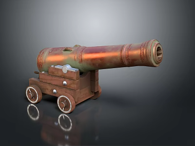 Artillery Gun Artillery Ship Gun Gun Siege Gun Cannon Anti-aircraft Breaking Heavy Gun Heavy Gun 3d model