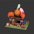 Small restaurants, food stores, cartoon food stores, small hotels, small restaurants, restaurants, food stalls, pubs 3d model