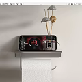 Wall Mounted Toilet Paper Holder With Phone Stand And Fragrance Decor