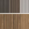 Vertical Slat Wooden Wall Panels in Various Natural Wood Tones for Interior Decoration