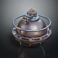 Copper Industrial Valve Component With Top Knob Metal Ring And Base Fixing Bolts