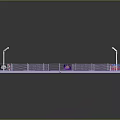 Indoor Handball Court Equipment With Surrounding Boards Goal Posts Seats And Advertising Panels