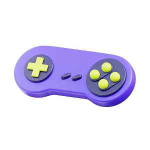 Modern gamepad cartoon gamepad 3d model