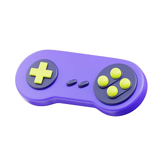 Modern gamepad cartoon gamepad 3d model