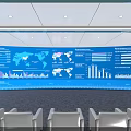 Modern Control Room With Multiple Monitoring Screens World Map And Data Charts