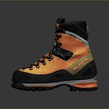 CRISPI Orange And Black High Top Hiking Boots With Durable Design For Outdoor Activities