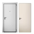 Modern Interior Door Design With Silver Beige Colors And Black Handle Lock 3d model