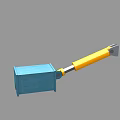 Mechanical Industrial Equipment With Blue Square Body Yellow Long Rod And Metal End Part