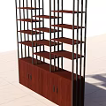 Cozy Leisure Area With Wooden Cabinet And Metal Frame Multiple Shelves