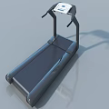 Modern Treadmill With Digital Display Screen Handlebar And Running Belt Design 3d model