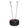 Outdoor Tire Swing Playground Equipment With Hanging Chains And Rubber Tire