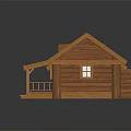 Three Wooden House Models With Varied Roof Designs Porch And Detailed Wooden Structure