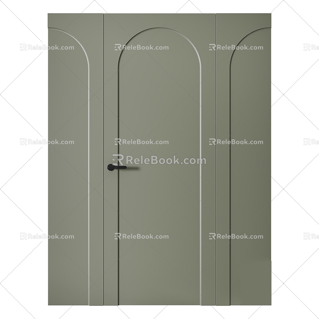 Modern Simple Flat Door 3d model