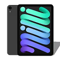 Modern Black Tablet With Colorful Abstract Line Design On Front Display And Sleek Body