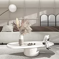 Modern Living Room Interior With Comfortable Sofa Soft Rug Floor Lamp Decorations And Large Window