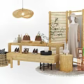 Quiet Display Table Pine Nakajima 3d model