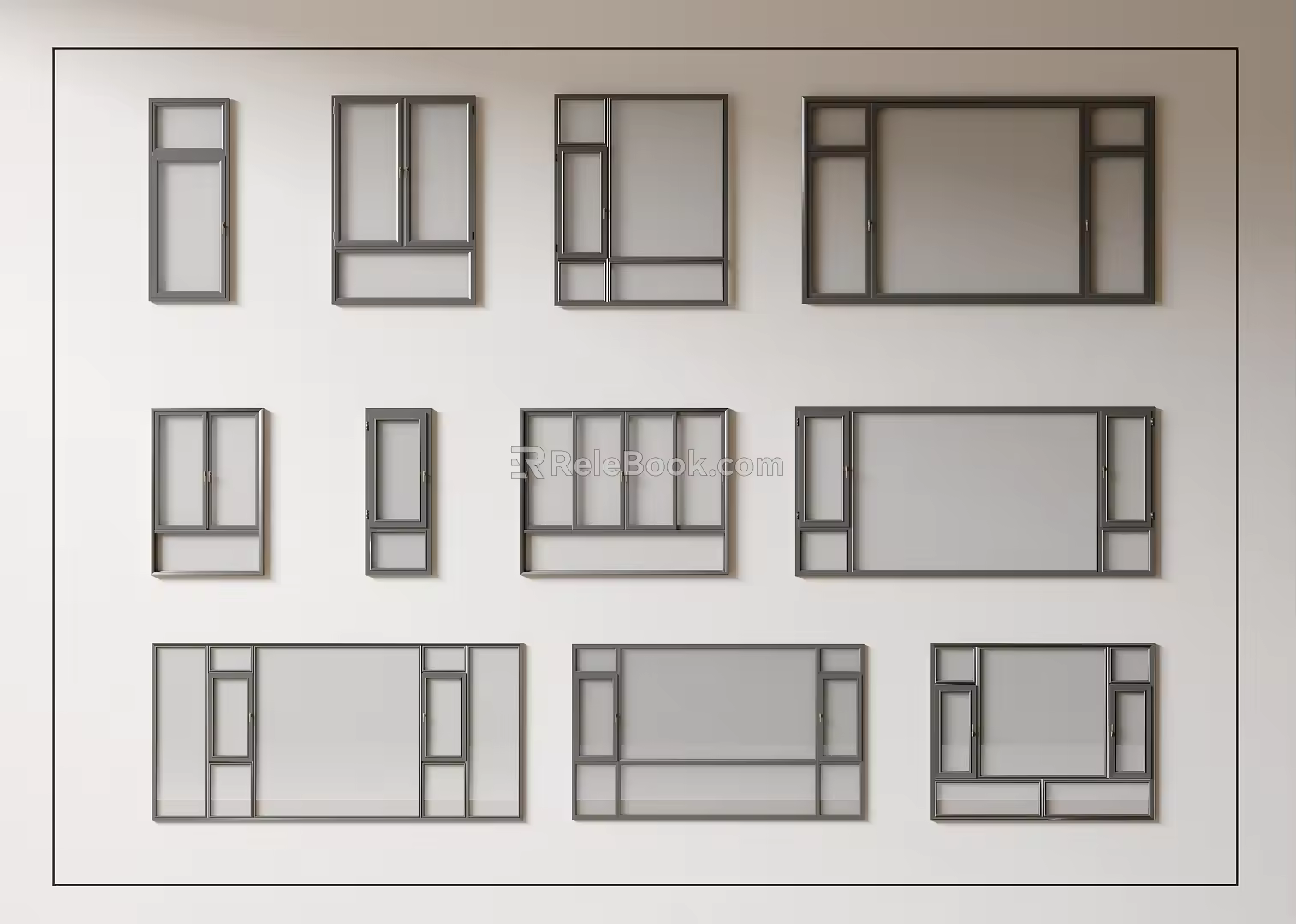 Modern windows combination windows glass windows floor-to-ceiling windows balcony windows bay windows bedroom windows sliding windows casement windows doors and windows 3d model