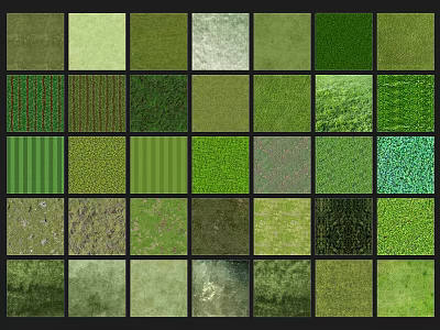 Modern Grassland Lawn Paving Grassland Style Paving Bryophytes Flower Sea Grassland Pattern Scarf Forest Sunshine Grassland 3d model