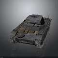 Military Tank Design With Number 24 Tracks Cannon And Metal Exterior
