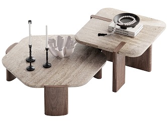 Wind coffee table combination 3d model