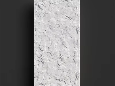White Textured Wall Surface With Rough Plaster Finish And Modern Design 3d model
