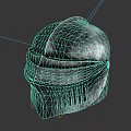 Medieval Metal Weapon Helmet With Smooth Surface And Grill Design