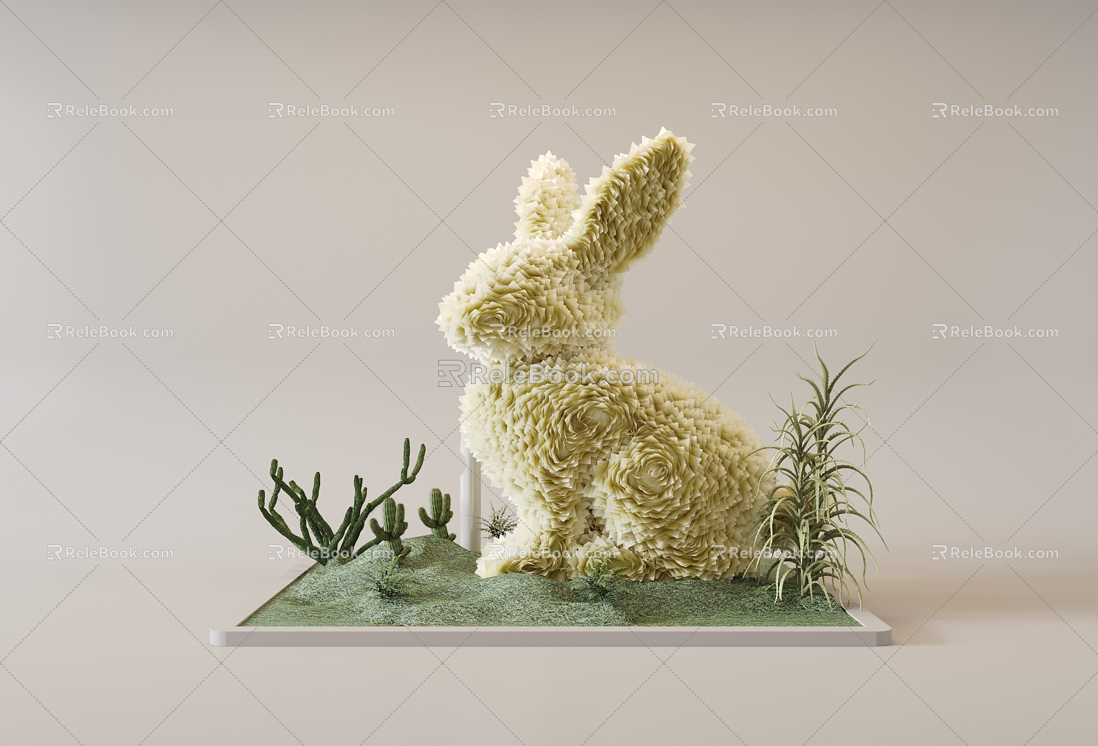 Modern landscape sketch indoor animal rabbit modeling landscape landscaping courtyard sketch 3d model