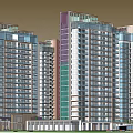 Garden Landscape Layout Design With Central Green Spaces And Surrounding Residential Buildings