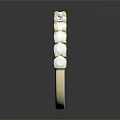 Stunning Gold Eternity Ring With Round Cut Diamonds Classic Design 3d model