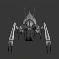 Detailed 3D Rendered Mechanical Insect With Metal Exoskeleton And Robotic Legs