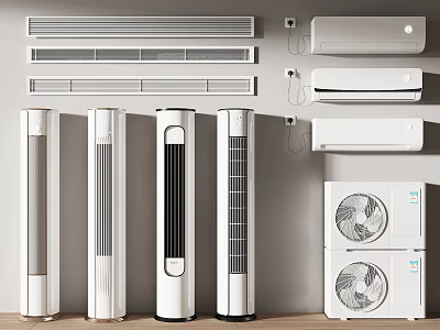 Various Modern Air Conditioners And Fans With Different Designs For Home Use 3d model Various Modern Air Conditioners And Fans With Different Designs For Home Use 3d model
