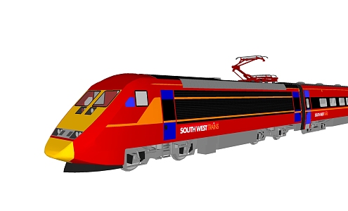 Modern Train 3d model