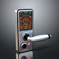 Smart card door lock smart lock smart door lock digital lock digital door lock security door lock password lock 3d model